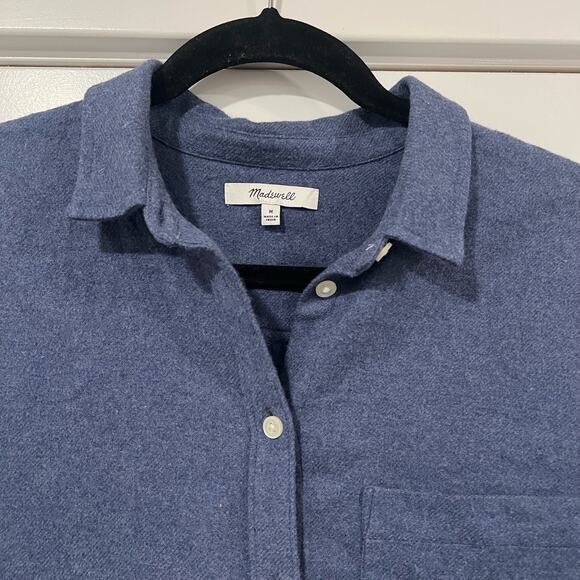 Madewell Women's Cotton Button Down Slate Blue Size‎ Medium - Picture 3 of 8